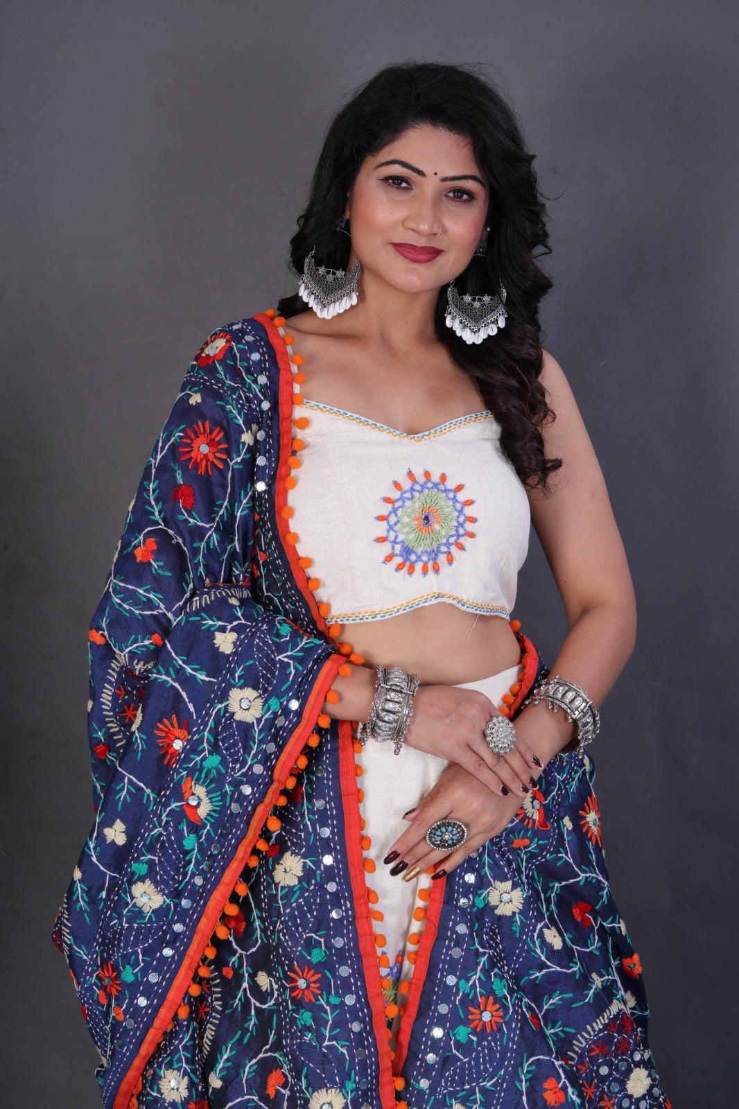 Hand & Mirror Work Chaniya Choli