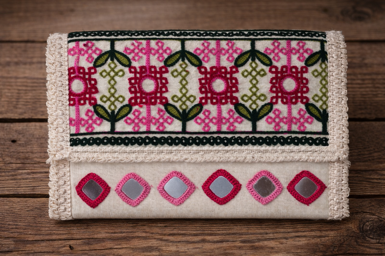 Hand & Mirror Work Purse