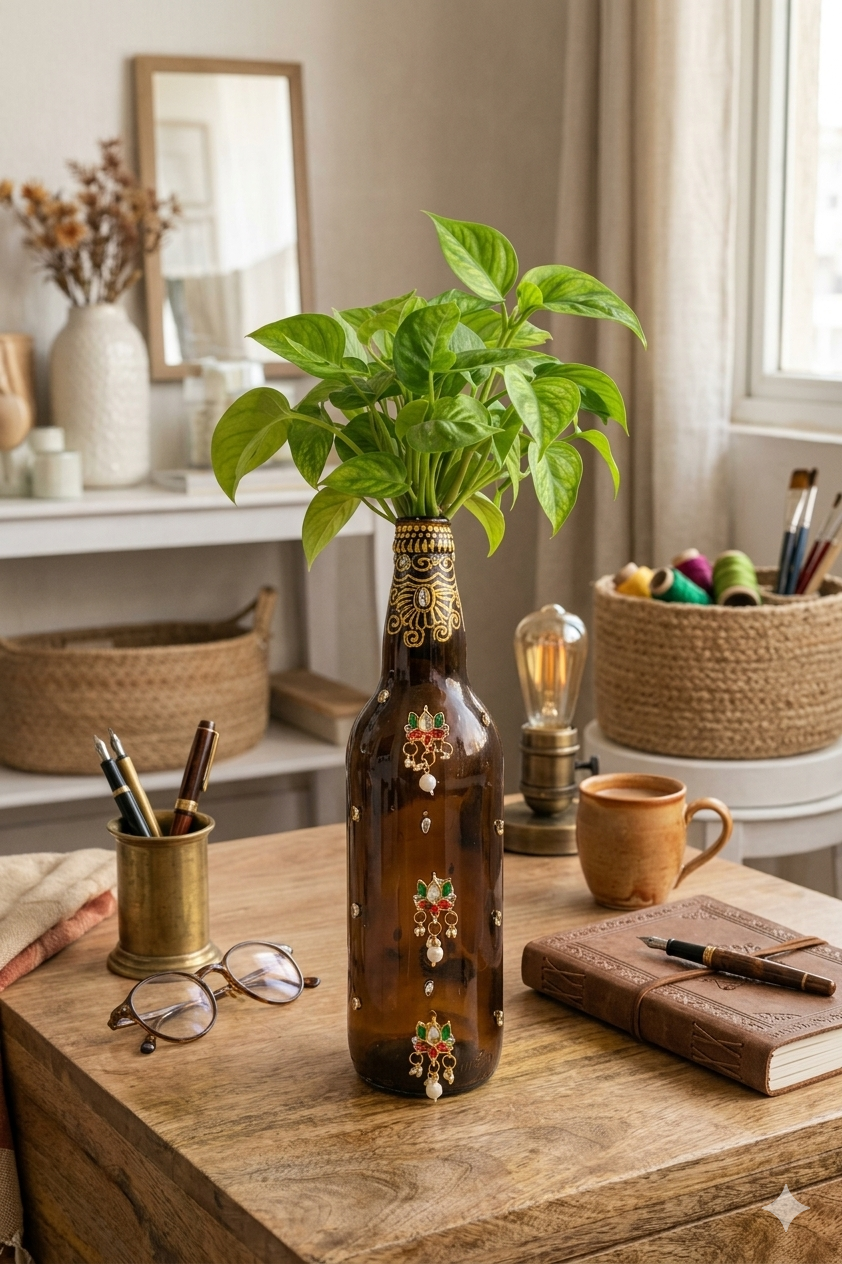 Kundan brown bottle
