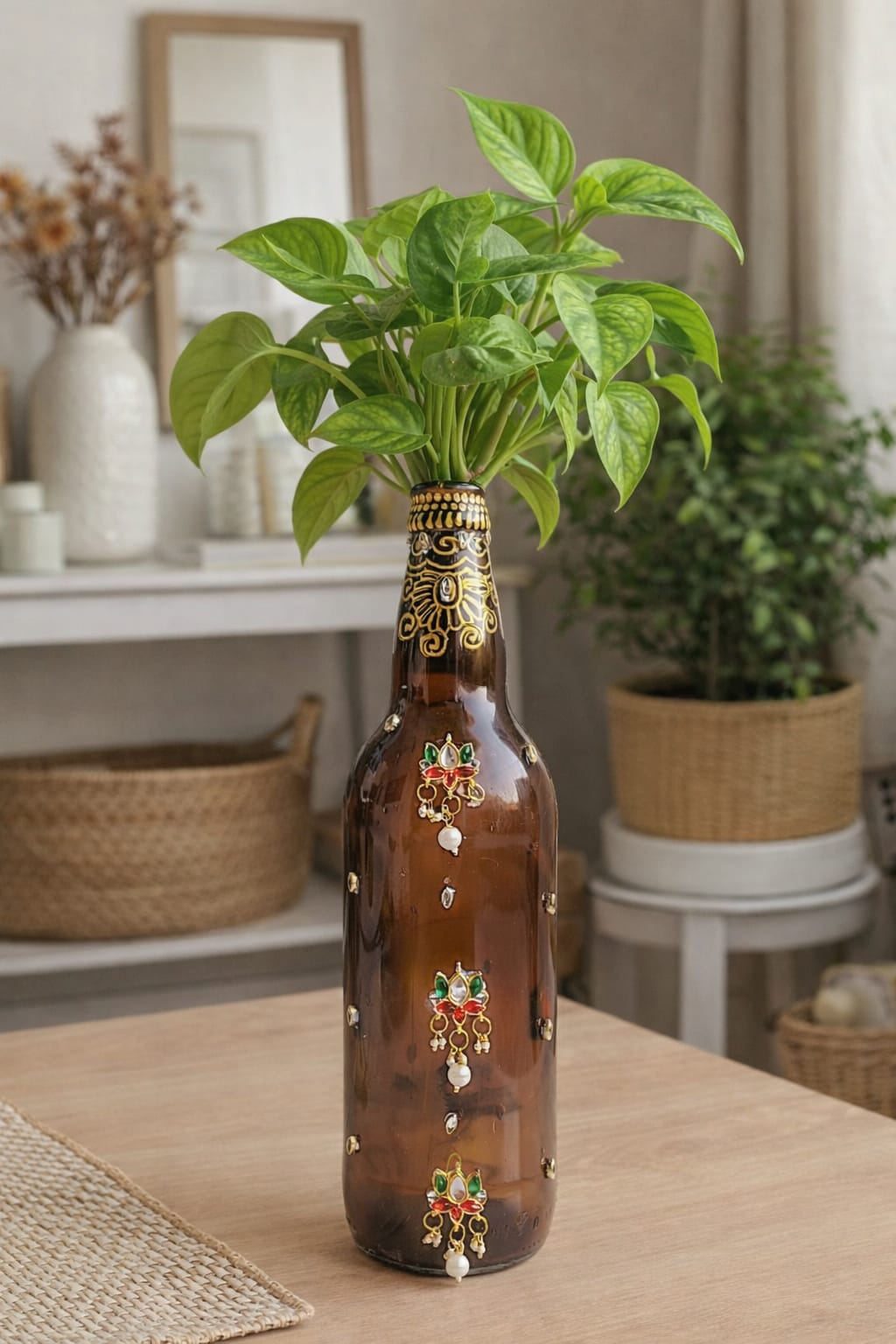 Kundan brown bottle